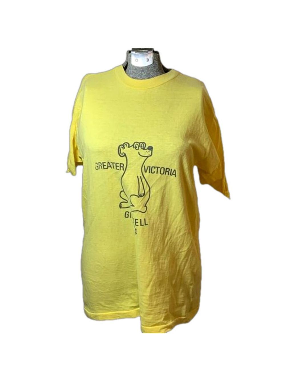 Greater Victoria Gilwell 1984 yellow cotton tee shirt